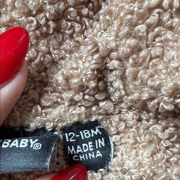 Rock Your Baby Black Hoodie with Gold Details and bear ears 12-18 months baby - Picture 6 of 10